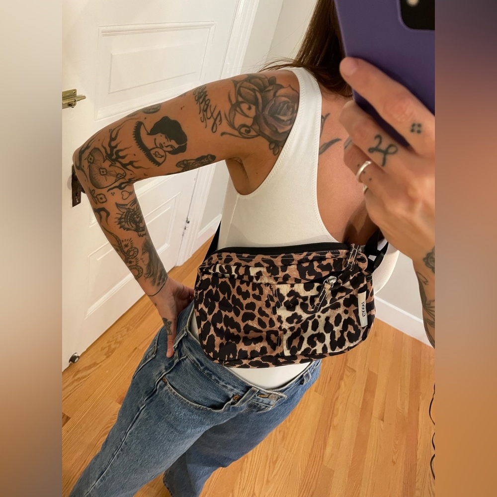 GANNI CROSSBODY LEOPARD BAG